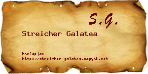 Streicher Galatea névjegykártya